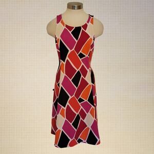 Geometric Print Sleeveless Fit and Flare Dress Worthington Size 6